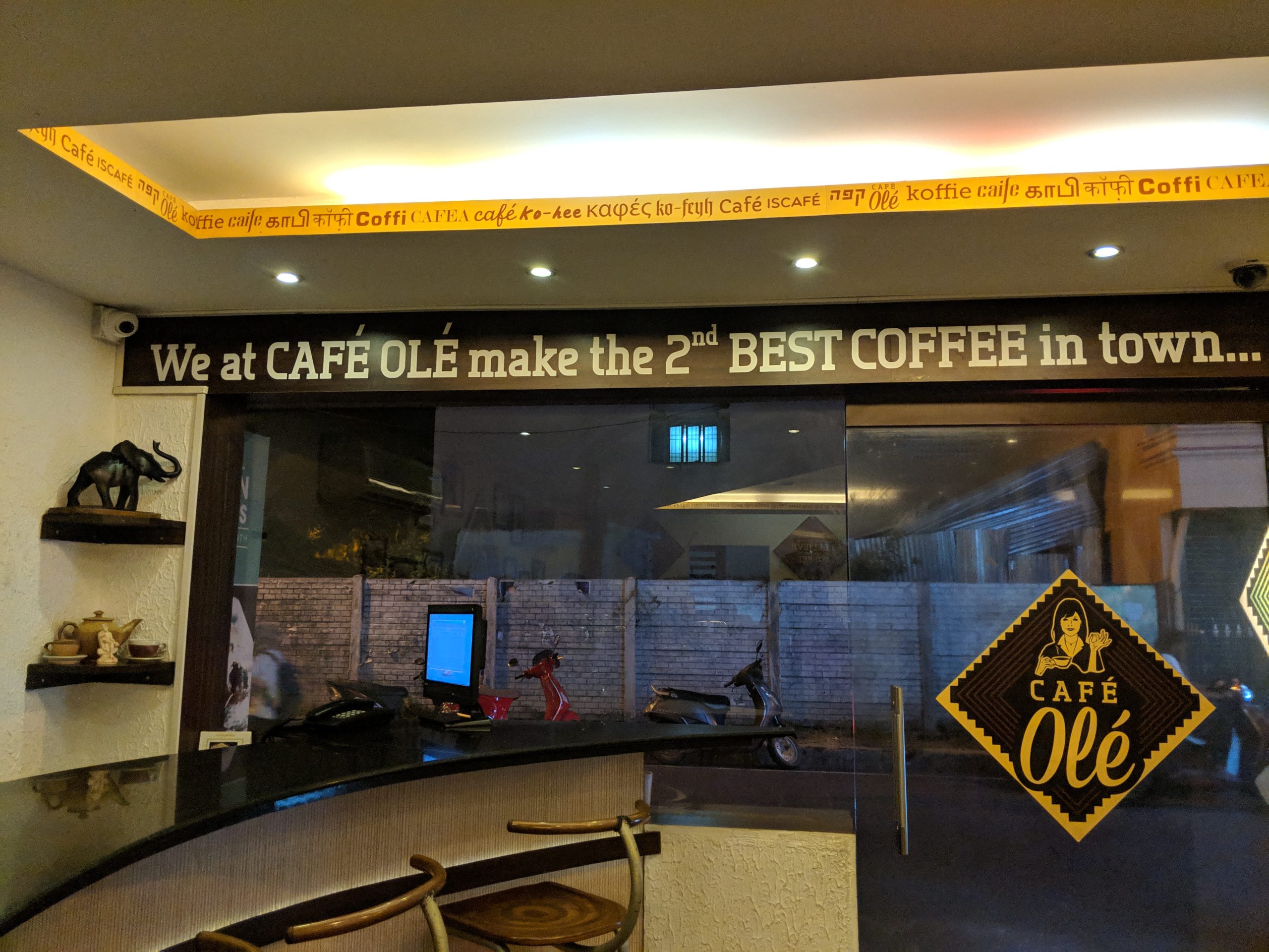 Cafe Ole, Pondicherry, known for its coffee